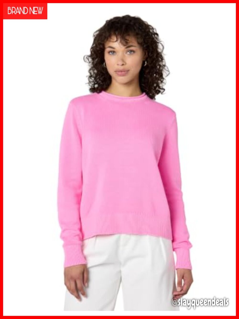 Katie Cotton Rollneck Pullover Sweater Lightweight Long Sleeve